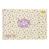 Альбом для малювання A4 АП-0306-6, 24 аркуші, пружина збоку