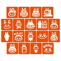 Набір трафаретів для біо-тату "Labubu" labubu_5x5_18_1
