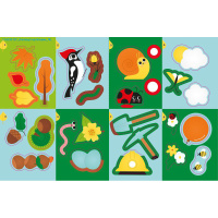 Дитяча книжка "Аплікації наліпками: Ліс" 1655010, 8 сторінок