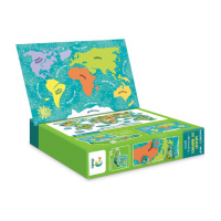 Дитяча магнітна мапа світу тварини 200267, 36 елементів