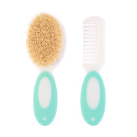 Щітка та гребінець для волосся 7106_бірюзовий, м'яка щетина