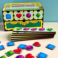 Дерев'яна настільна гра "Фігури" Ubumblebees (ПСД072) PSD072 сортер-комодик