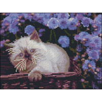 Алмазна мозаїка "Кошеня" ZAV3040-23 без підрамника 30х40 см 