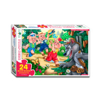 Гра-пазл "Троє поросят" Упаковка: коробка 82098 24 ел