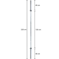 Гриф для штанги олімпійський TI-8072, 2,2 м, d-50 мм, 20 кг