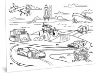 Килимок вивчай-малюй-стирай "Транспорт" ZIRKA 141239 А3