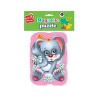 Магнітні пазли Малюк зможе "Зайчик" Vladi toys VT3301-03 А5, Укр