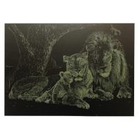 Гравюра А4 "Лев" ГрА4-3з економ варіант в пакеті 29,7х21 см