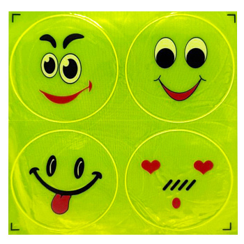 Наклейка світловідбиваюча "Смайл" 133SP-10, 4 штуки 