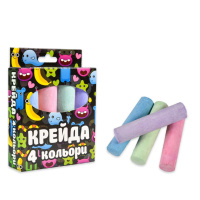 Крейда для малювання на асфальті 50115ST 4 штуки, різнокольорова