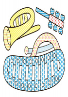 Дитяча водна розмальовка: Іграшки 734011, 8 сторінок