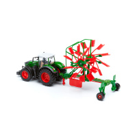 Модель - ТРАКТОР FENDT 1050 VARIO з роторними валковими граблями (10 cm)