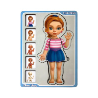 Дерев'яний пазл-вкладиш "Анатомія людини – дівчинка" Ubumblebees (ПСФ025) PSF025 будова тіла