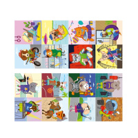 Дитяча розмальовка "Круті собаки та кошенята" РМ-68-01, 16 наліпок 