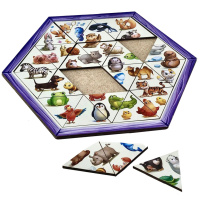 Дерев'яний пазл-головоломка "Тварини" Ubumblebees (ПСД169) PSD169 шестикутник