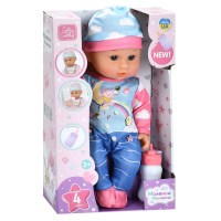 Дитяча лялька-пупс M 6184 I UA 30 см, пляшечка, музика, 4 пісні
