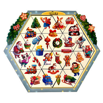 Розвиваючий пазл-вкладиш "Новорічна головоломка" (ПСД234) PSD234, 24 елементи