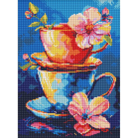 Алмазна мозаїка без підрамника "Таємниця чаювання" AMC8038, 30х40 см                                
