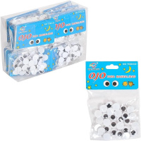 Творчий набір для аплікацій "Очі" 106552 чорні, розмір 1,2 см 