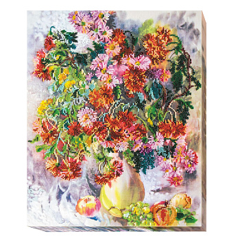 Набір для вишивання бісером "Хризантеми" AB-490 31х38 см