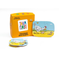 УЦІНКА! Дитячі пазли-половинки "Курочка" Така Мака 960230-UC 6 елементів