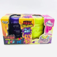 Ігрова в'язка маса "Mega Stretch Slime" і "Fluffy Slime" FLS-03-01U, 2 в 1