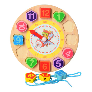 Рамка вкладиш Годинник Limo Toy MD 1270 зі шнурівкою, 18 см