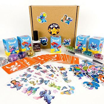 Набір для біо-тату "Wow Box Стіч" wow-box-stich-5 для 5 дітей 