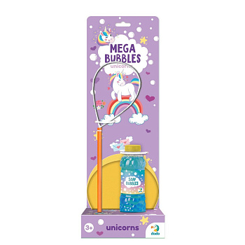 Мильні бульбашки "Mega Bubbles Єдиноріжки" 500118 з тарілкою 450 мл