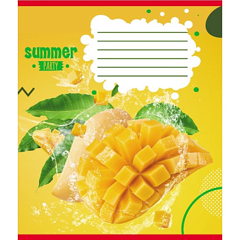 Зошит учнівський "Фрукти у воді" 024-550016K-4 в клітинку, 24 аркуші