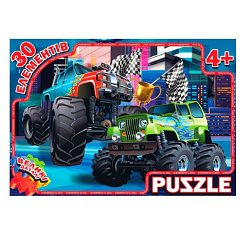 Дитячий пазл "Круті тачки" RI17092114, 30 елементів