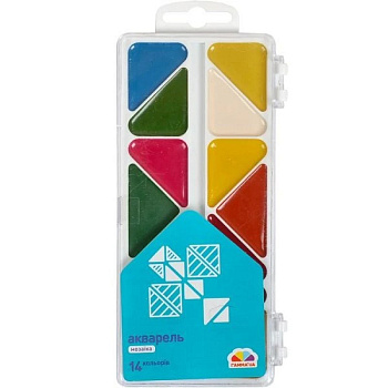 Акварельні фарби "Мозаїка" 300103, 14 кольорів
