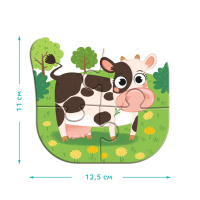 Дитячий пазл 4 в 1 "Baby puzzle. День на фермі" 300687 набір 4 в 1