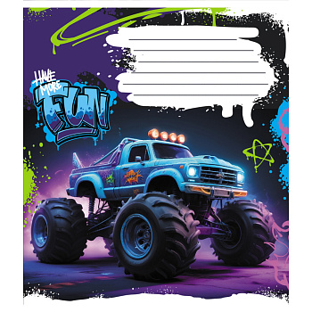 Зошит учнівський "Монстер трак" 024-550238K-4 в клітинку, 24 аркуші 