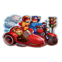 Пазли вкладиші "Лисята на мотоциклі" (ПСД211) PSD211 багатошарові