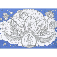 Дитяча розмальовка "Довжеле-е-е-езна подорож: На небі" 784002, довжина 4,5 метра