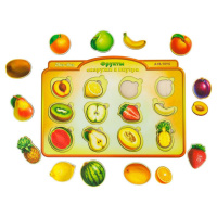 Дерев'яний пазл-вкладиш "Фрукти у розрізі" Ubumblebees (ПСД136) PSD136 сортер