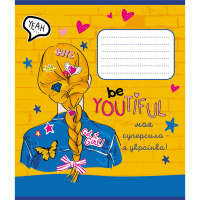 Зошит учнівський "Синьо-жовтий" 024-550160K-5 в клітинку, 24 аркуші