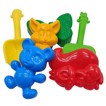 Набір для пісочниці "Незабудка №4" 0954 лопатка, граблі, пасочки