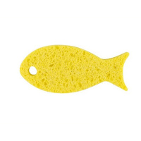 Дитяча мочалка-губка "Рибка" 7407 жовтий