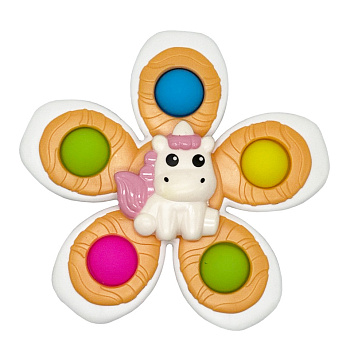 Дитяча брязкальце-спінер з м'якими кнопками "Єдиноріг" GZ-05-2