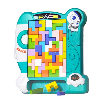 Дитяча розвиваюча іграшка 3 в 1 "Пазли, тетріс, танграм" 8792(Turquoise)