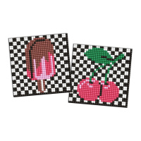 Алмазна мозаїка "LOL Surprise! Вишні і морозиво" AMG1109 на самоклеючій основі 9x9 см