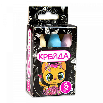 Крейда "Олівець" 50111, 6 штук, різнокольорова