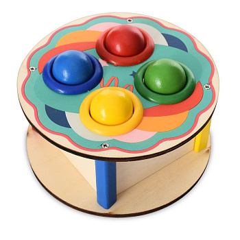 Дерев'яна іграшка стукачка "Кружок" MD 1682D, молоток