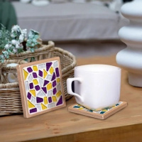 Набір для скляної мозаїки "Підставки для чашок" MA1002 квадратні