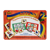 Настільна гра Лото "Абетка і цифри" (ПСД250) PSD250, 48 фішок