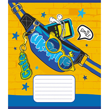 Зошит учнівський "Синьо-жовтий" 024-550160K-2 в клітинку, 24 аркуші