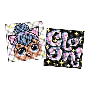 Алмазна мозаїка "LOL Surprise! LOL і зірковий напис" AMG1115 на самоклеючій основі 9x9 см