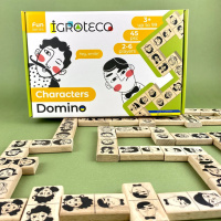 Настільна гра Доміно "Персонажі" 900620 від 2 до 6 гравців 45 елементів 